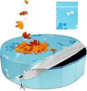 Rypet Pet Pool Cover Foldable Round Dog Swimming Pool Covers Kiddie Pool Cover,Leak Proof Washable Kiddies Pet Small Paddling Bath Accessories for Dog Kiddie Pool Bathing Tub（Blue）