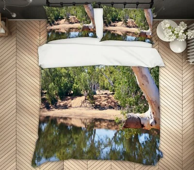 3D Stone Lake ZHUA935 Bed Pillowcases Quilt Duvet Cover Set Queen King Zoe