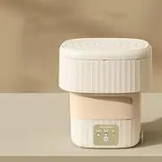Portable Washing Machine, Upgraded 9L Mini Washer and Spin Dryer with Deep Cleaning of Underwear, Baby Clothes and Small Clothes, Foldable Small Washer for Apartments, Dorm,RV,Cream