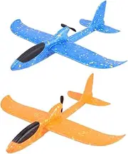 BRIGHTFUFU 2pcs Hand Toss Plane Foams Plane Model Glider Plane Toy Electric Airplane Foam Airplane Foams Plane Toy Model Children Foams Plane Toy Electric Ride on Toys Flying Toy