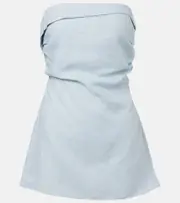 [Faithfull] Faithfull Boe Tunic strapless linen top AU 8 blue