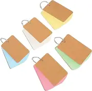5Pcs Colored Flashcards Multi Functional Blank Notepads with Binding Ring for Students Teachers and Office Use for Easy Writing