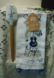 DOLLY PARTON (2) KITCHEN TOWEL AND SPATULAR "LET THE MAGIC HAPPEN"