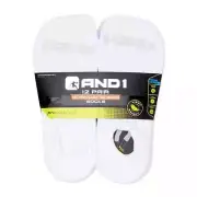 AND1 Men's Lightweight Liner Sock 12 Pack White Size 6-12.5 No Show