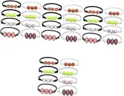 [Kisangel] 16 pcs Wrist Charm Tennis Lovers Boys Basketball Favors for Mens Team Chain Girls Wristband Ball Bracelet Decortive Rugby Party Accessories Braided Sports Adjustable Bracelets