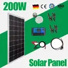 200W 12V Fixed Solar Panel With PWM USB 30A Controller Mono Completed Kit
