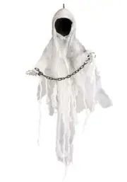 3 Foot Hanging Faceless Ghost Animatronic Decoration