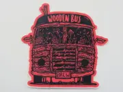 BEER STICKER ~ WOODEN BUS BREW ~ Home Brewery in Pearland, Texas ~ Hippy Bus!