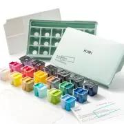 HIMI Twin Cup Jelly Acrylic Paint Set, 36 Colors 12g, High Viscosity, Blendab...
