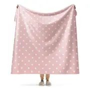 little dots pink Sherpa blanket