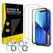 iPhone 13-6.1-inch Screen Protector + 2Pack Camera Lens Protector