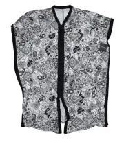 Ellen Tracy Plus Size 2X Zip Front Caftan Style Paisley Women's Nightgown NWT