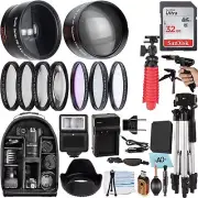 58mm Accessory Bundle for Canon EOS Rebel T7, T6, T5, T3, T100, 4000D, 2000D,...