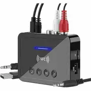 Bluetooth 5.0 Receiver Transmitter FM Stereo AUX 3.5mm Jack RCA Wireless NFC Bluetooth Audio Adapter for TV PC Headphone