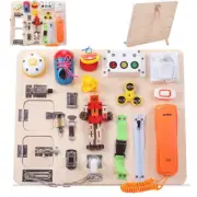 Wooden Montessori Busy Board for Toddlers Montessori Sensory Activity Board Toys