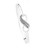 Silver Feather Bangle