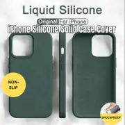 For iPhone 11 12 13 14 15 Pro Max Shockproof Silicone Solid Soft Case Cover