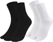 Gogogmee 2 Pairs Toe Separator Socks for Women Non Skid Design Comfortable and Breathable Silicone Toe Socks Classic for Casual and Sports Shoes
