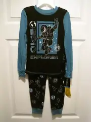 Boy Space Astronaut Pajamas Cuddle Duds, Size 6, Epic Explorer, Teal Black, PJs