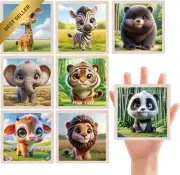 8-Pack Wooden Toddler Jigsaw Puzzle Set 6 Pieces Educational Toys for Ages 3-6