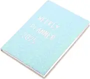 HOMSFOU Planner Portable Weekly Task Planner Notebook English Calendar with Holidays for Go Scheduling and Note Taking