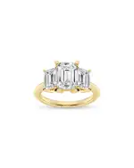 Bloomingdale's Fine Collection Certified Lab Grown Emerald-Cut Diamond Engagement Ring in 18K Yellow Gold, 4.40 tcw