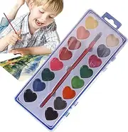 Heart Watercolor Paints - Valentine's Day Watercolor Paint Set | Watercolor Art Painting Palette Kit | Unique Heart Design Crafts Painting Kits for Beginning Watercolorists