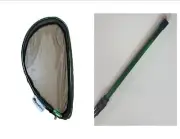 Pondxpert Net System Algae Skimmer Net Head & Pole 5' 9'', Garden Fish Pond Tool