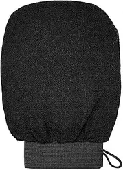 Zivsa Exfoliating Glove Dead Skin Remover - Body Scrubber Exfoliator, Deep Exfoliating Mitt for Body, Double Layer Exfoliating Gloves for Dead Skin, Tan Removal for Face and Body (Black)