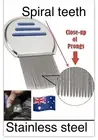 Head Lice Comb Hair Nits Stainless Steel Flea Removal Metal Head Teeth Kids