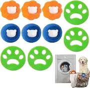 OUDQFCJ 10 Pieces Reusable Pet Hair Remover and Lint Remover for Washing Machine, Hair Catcher, Washing Balls Against Pet Hair, Lint Catcher for Clothes and Bedding (Multi-Colour)