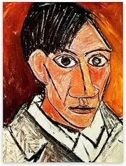 Gnvkd Ecbxz Pablo Picasso Poster Pablo Picasso Self Portrait Canvas Painting Pablo Picasso Wall Art Pablo Picasso Prints For Home Decor Picture 30x40cm No Frame