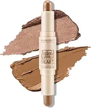 Boobeen 2 in 1 Contour Stick, Cream Bronzer Highlighter, Eyeshadow Pencil, Long-Lasting and Waterproof for All Areas of the Body