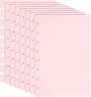 uxcell 4 Pair Discbound Notebook Cover, 5.75" x 8.74" Junior Size PP Disc Planner Cover for Arc Notebook Happy Planner Office Product, Light Pink
