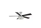 52" Polished Nickel Crystal Indoor Ceiling Fan with Light and Remote Control