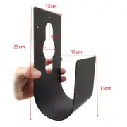 Garage Storage Carbon Steel Black Expanding Standard Garden Hose Hanger Carrier