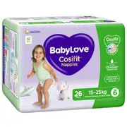 Babylove Cosifit Nappies Size 6 Junior 15-25Kg Unisex Disposable Nappy 26 Pack