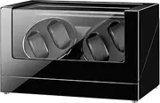 JQUEEN 4 Watch Winder, Quad Watch Winder with Quiet Mabuchi Motor and Dual Power Supply