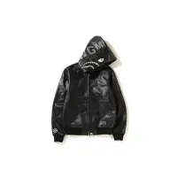 在飛比找蝦皮購物優惠-現貨 BAPE LEATHER SHARK HOODIE J