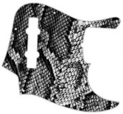 J BASS 5 STRING Graphic Pickguard to fit Fender Bass Guitar Snakeskin BW