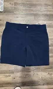 NWT's Original Penguin Space Dyed Embroidered Shorts Men’s 40 In Black Iris Golf