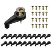 50Set 25mm Plastic Glass Retainer Clips Kit for 4mm Thick Glass, Black