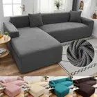 Jacquard Sofa Cover Living Room Elastic Corn Fleece Slipcovers 1/2/3/4 Seaters