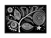 Dotted Leaves Framed Print Fine Art Poster Print