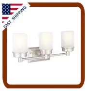 Cade 20.25 in. 3-Light Brushed Nickel Bathroom Vanity Light