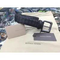 在飛比找蝦皮購物優惠-Bottega Veneta BV 編織 皮帶 藍色 黑色 