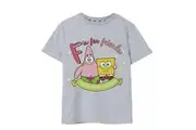 SpongeBob SquarePants Girls F Is For Friends T-Shirt (Grey Marl) - UTNS7719
