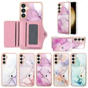 Marble Pattern Card Slot Cover Case for S24 S23 FE S22 S20 S21 Note 20