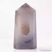 712g142mm Druzy Agate Geode Tower Point Natural Crystal Polished Quartz Healing