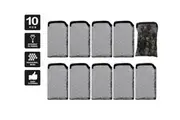 Cora 10Pcs Aquarium Filter Bags Fish Tank Bio Ball Media Mesh Storage Bag with Zipper(3 Sizes-2 Colours)